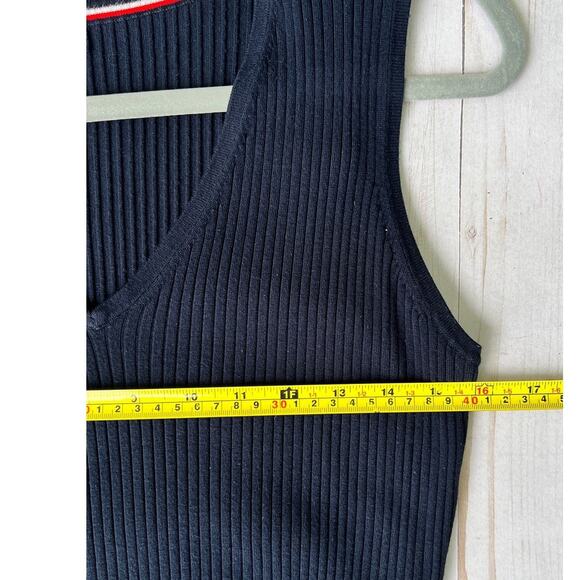 Tommy Hilfiger Knitted Midi Dress Super Stretchy Size Medium Blue White - Picture 8 of 10